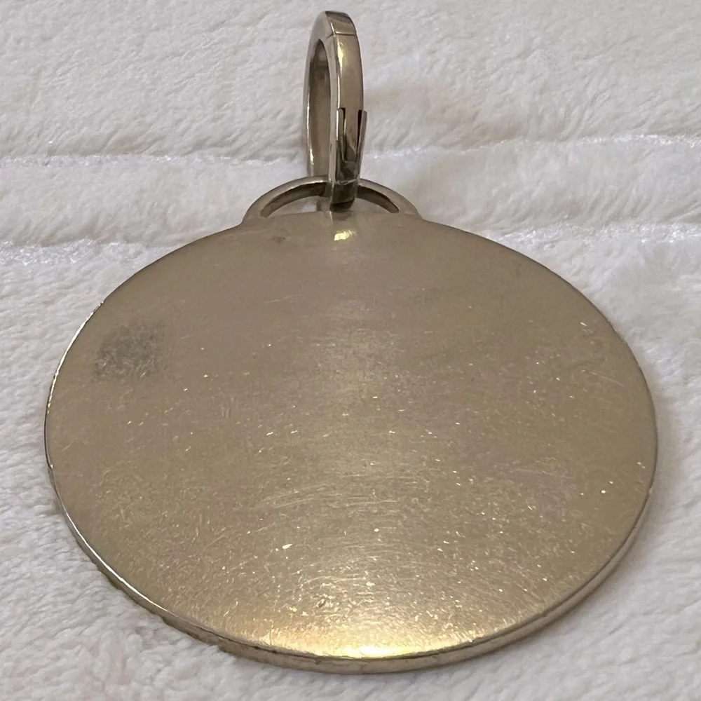 Vintage Anne Klein Medallion Lion Head Bag Key Charm / Oversized Pendant
